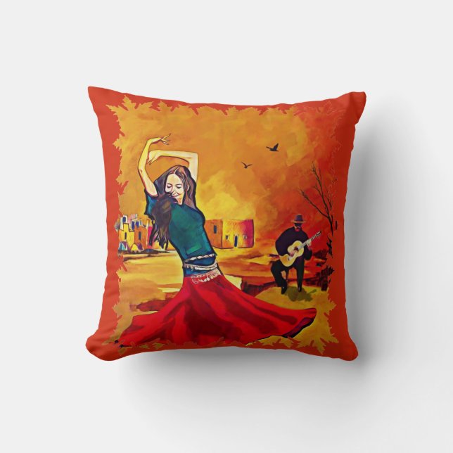 Oreiller à lancer de danseuse GYPSY (Recto)