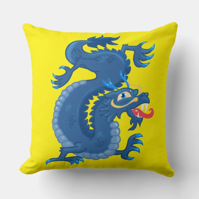 Oreiller à lancer de dragon oriental (Recto)