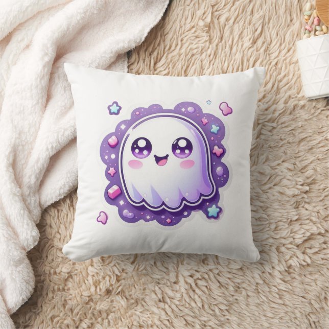 Oreiller à lancer de fantôme Kawaii - Pastel migno (Couverture)