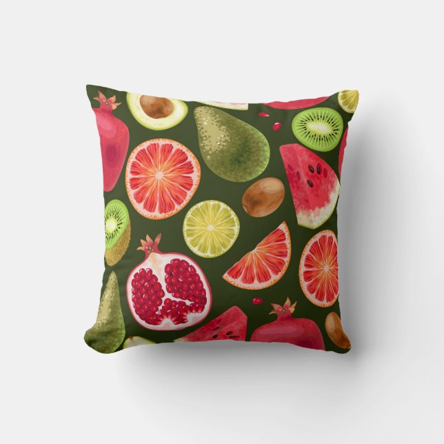 Oreiller à lancer de fruits tropicaux (Recto)
