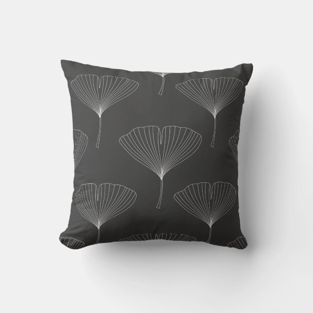 Oreiller à lancer de la feuille de ginkgo (Recto)