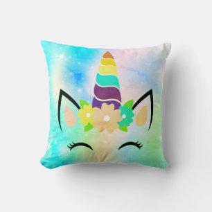 Oreiller à lancer de licorne verte