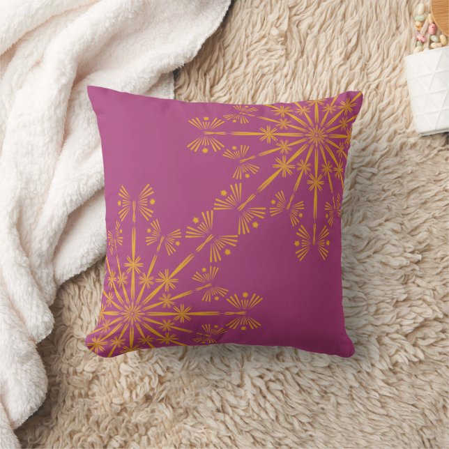 Oreiller à lancer de mandala de Boysenberry (Couverture)