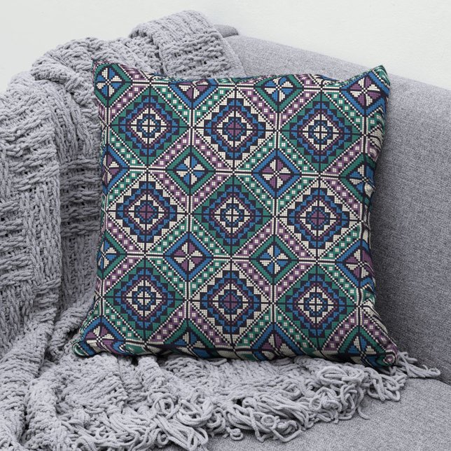 Oreiller à lancer de mode palestinien Tatreez 1 (Créateur téléchargé)