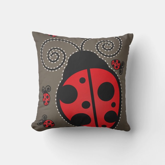 Oreiller à lancer de mojo américain Ladybug (Recto)