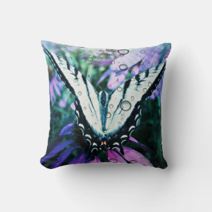Oreiller à lancer de papillon pourpre