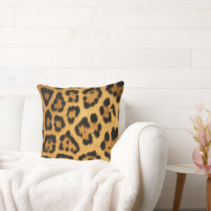 Oreiller à lancer de peau Faux Jaguar