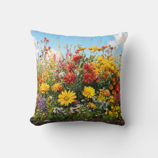 Oreiller à lancer de prairie en floraison