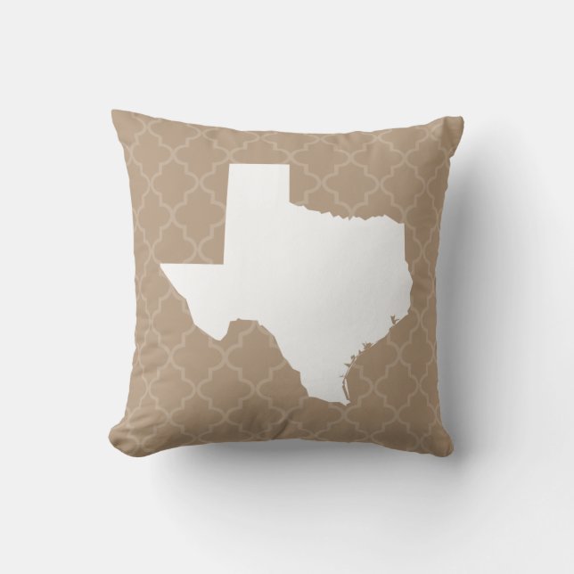 Oreiller à lancer de Quatrefoil State Home Texas (Recto)