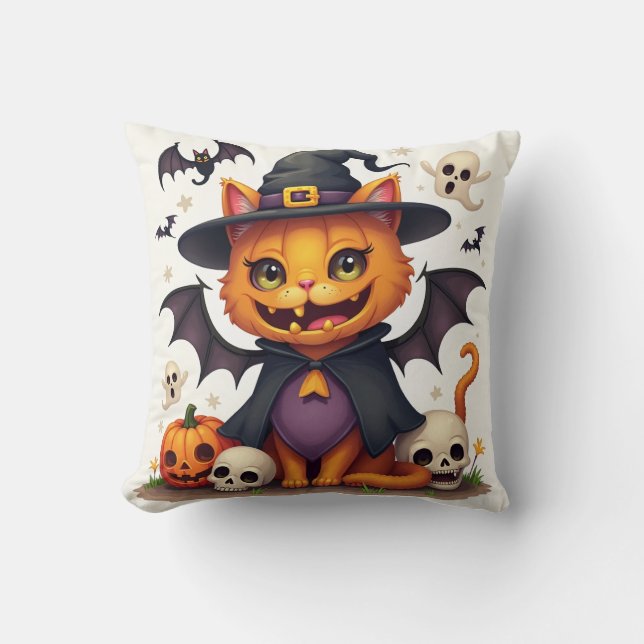 Oreiller à lancer de sorcière d'Halloween (Recto)
