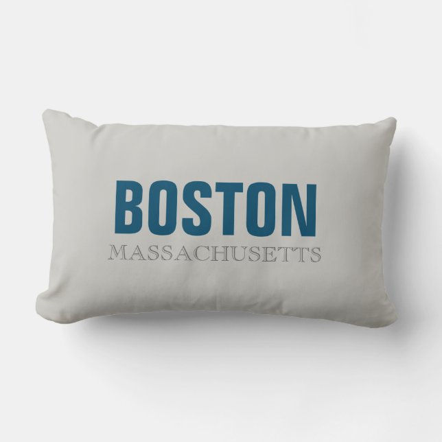 Oreiller à lancer de ville de Boston Massachusetts (Recto)