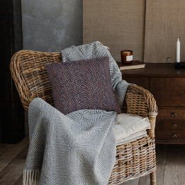 Oreiller à lancer d'image Tweed Brown et bleu