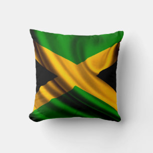 Oreiller à lancer drapeau jamaïcain