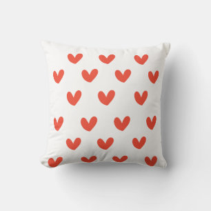 Oreiller à lancer du coeur rouge
