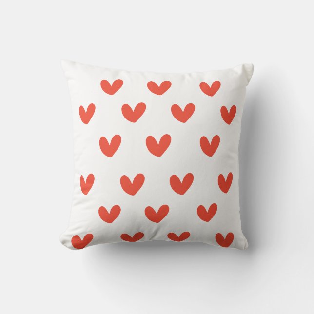 Oreiller à lancer du coeur rouge (Recto)