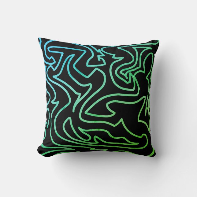 Oreiller à lancer élégant, coussin d'art Abstrait (Recto)