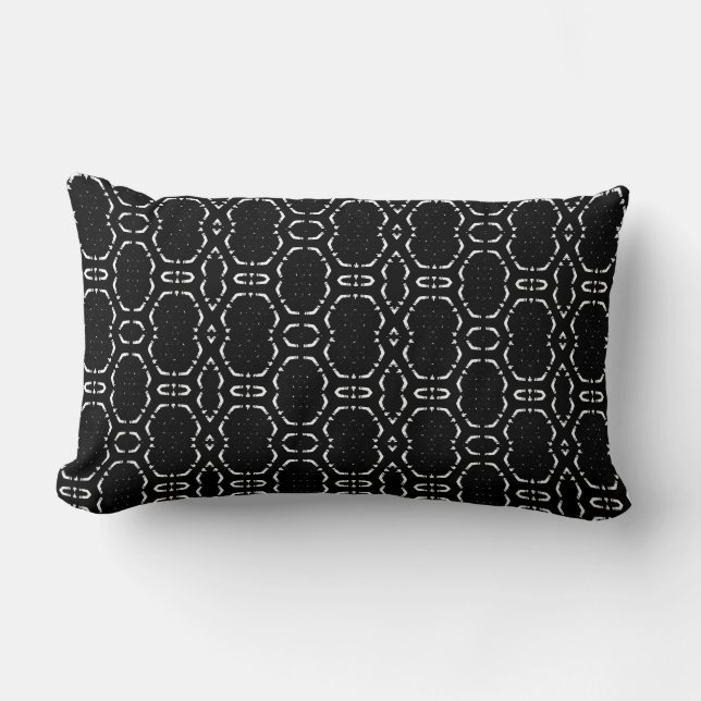 Oreiller à lancer élégant et gothique noir (Recto)