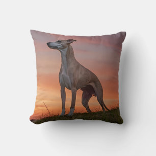 Oreiller à lancer élégant Whippet