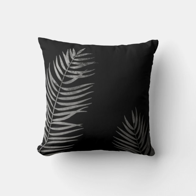 Oreiller à lancer en silhouette avant de palme (Recto)