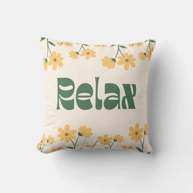 Oreiller à lancer Floral Relax - Devis Inspiration (Recto)
