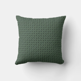 Oreiller à lancer géométrique vert chasseur