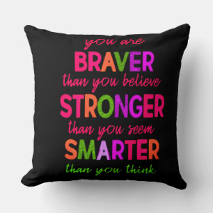 Oreiller à lancer inspirationnel pour enfants - Br