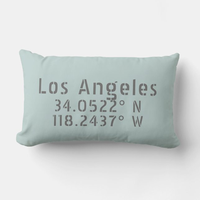 Oreiller à lancer Latitude de Los Angeles (Recto)