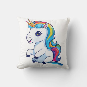 Oreiller à lancer magique Rainbow Unicorn