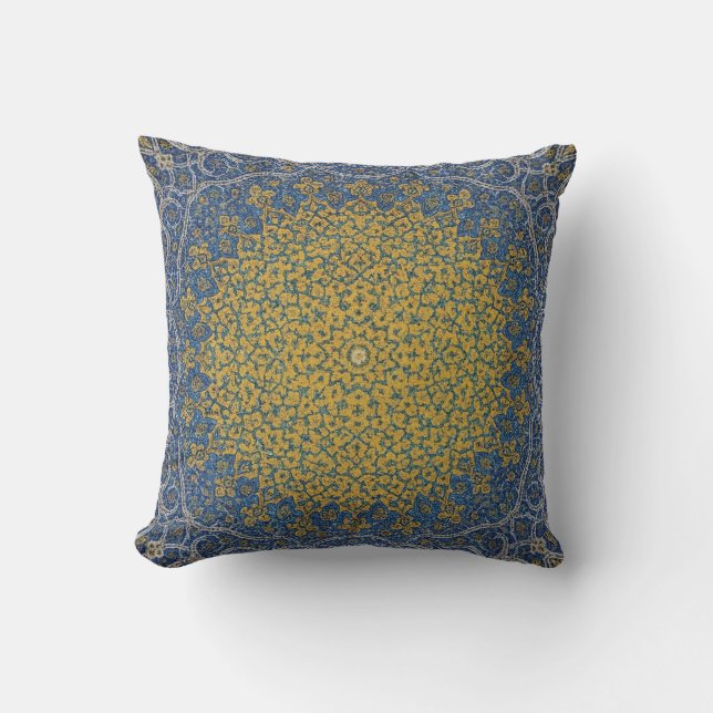 Oreiller à lancer Mandala islamique - Patte persan (Recto)