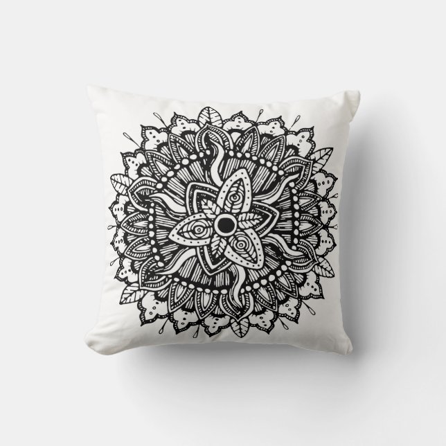 Oreiller à lancer Mandala Ornament (Recto)