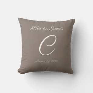 Oreiller à lancer monogramme