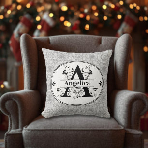 Oreiller à lancer Monogramme A