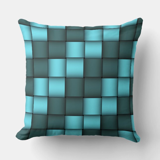 Oreiller à lancer Motif à ruban bleu.  (Recto)