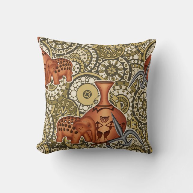 Oreiller à lancer Motif africain (Recto)