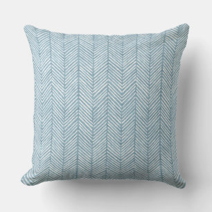 Oreiller à lancer Motif Aqua Blue Line
