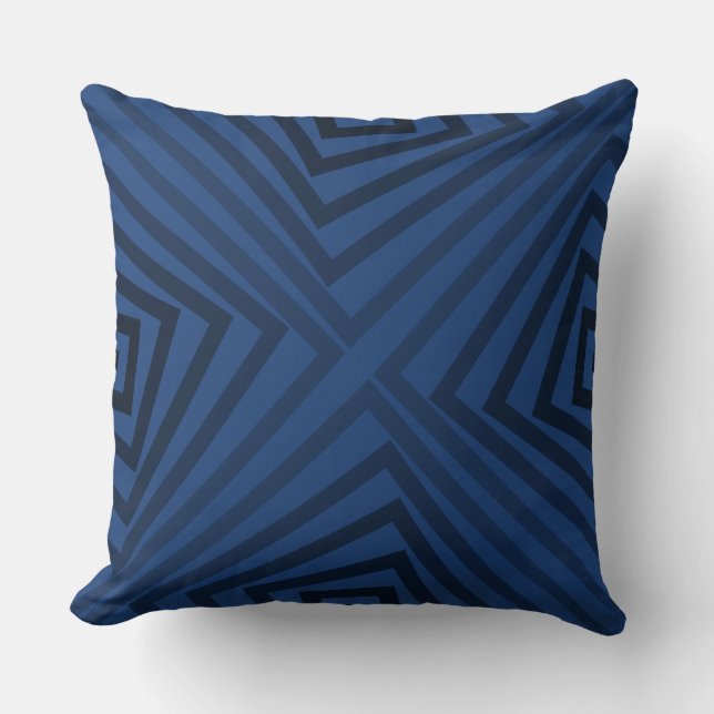 Oreiller à lancer Motif bleu tendance (Recto)