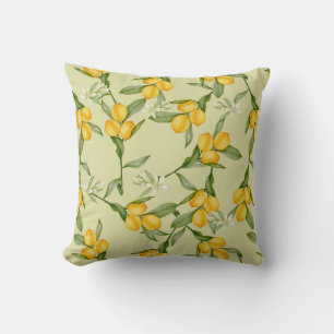 Oreiller à lancer motif Citrus mignon