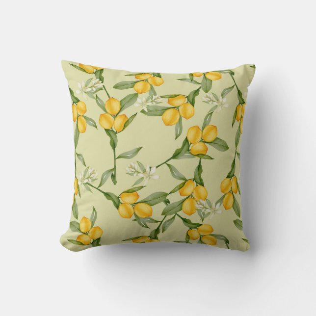 Oreiller à lancer motif Citrus mignon (Recto)