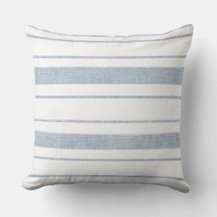 Oreiller à lancer Motif de ligne bleue claire