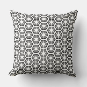 Oreiller à lancer Motif gris et blanc
