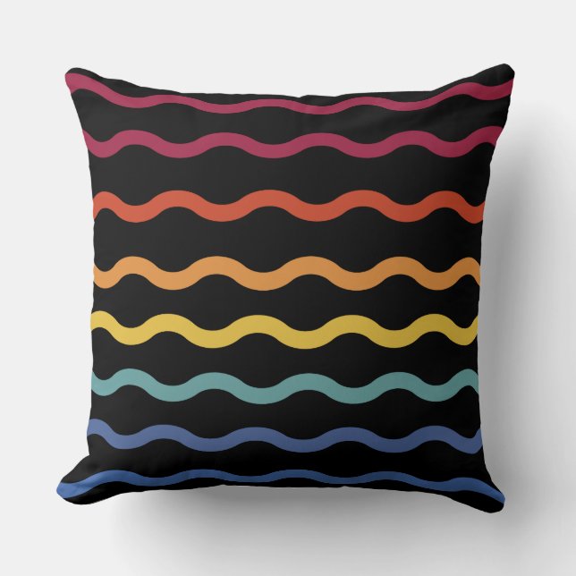 Oreiller à lancer Motif moderne coloré (Recto)