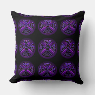 Oreiller à lancer Motif violet et noir
