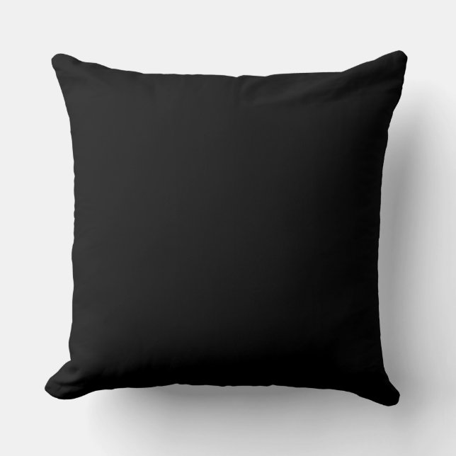 Oreiller à lancer noir 20 po x 20 po (Recto)