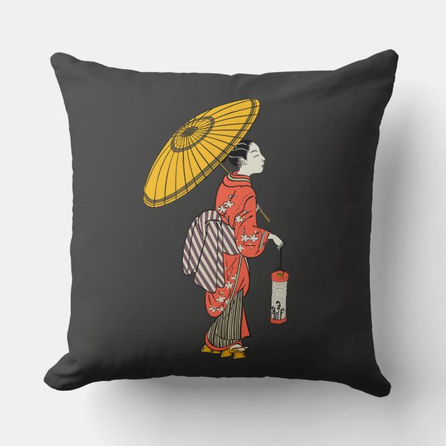 Oreiller à lancer par une femme asiatique (Recto)