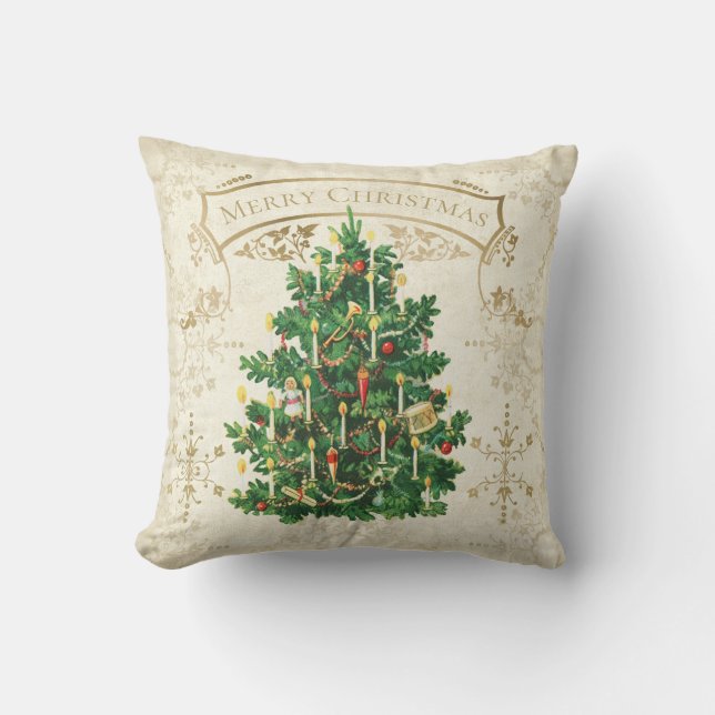 Oreiller à lancer personnalisé pour arbre de Noël  (Recto)