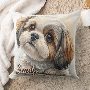 Oreiller à lancer personnalisé Shih Tzu