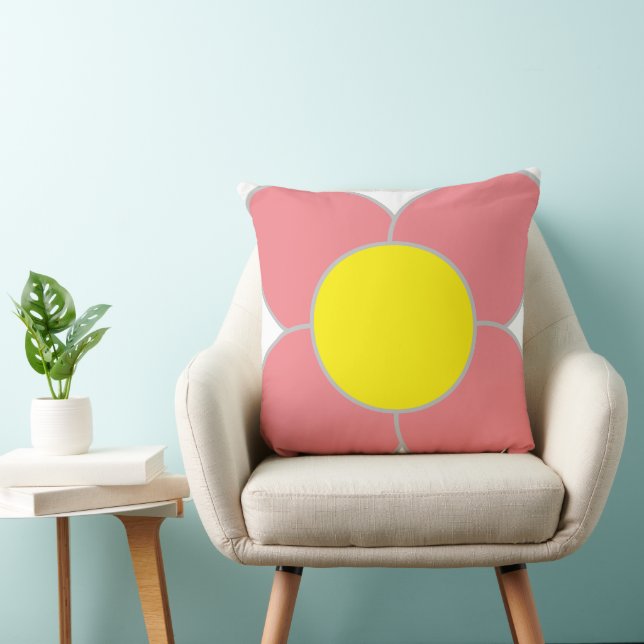 Oreiller à lancer rose (Chaise)