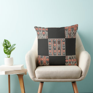 Oreiller à lancer Rose Art déco