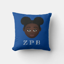 Oreiller à lancer Royal Blue & White Message