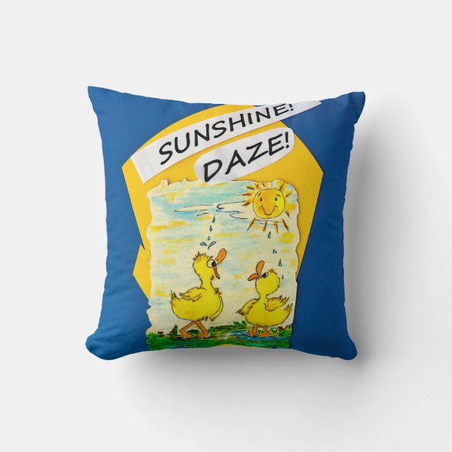 Oreiller à lancer "Sunshine Daze" (Recto)